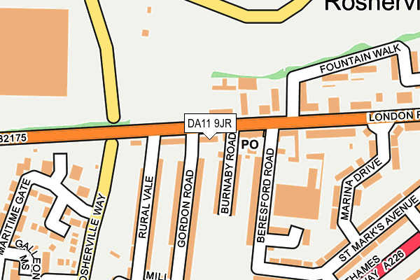 DA11 9JR map - OS OpenMap – Local (Ordnance Survey)