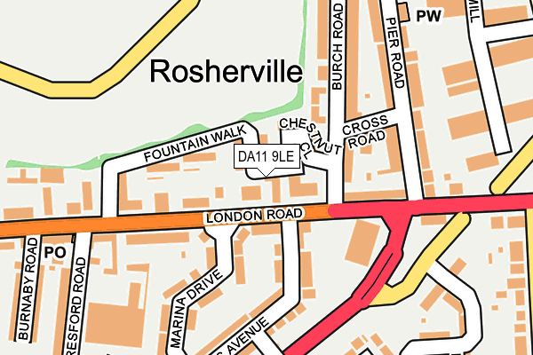 DA11 9LE map - OS OpenMap – Local (Ordnance Survey)