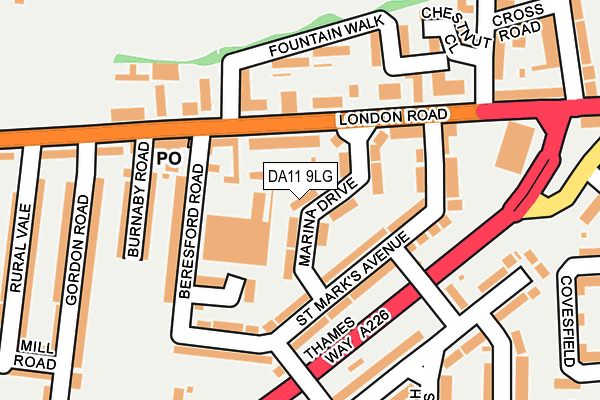DA11 9LG map - OS OpenMap – Local (Ordnance Survey)