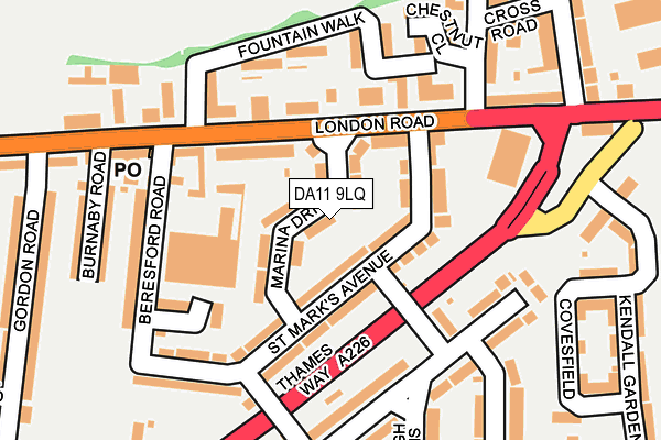 DA11 9LQ map - OS OpenMap – Local (Ordnance Survey)