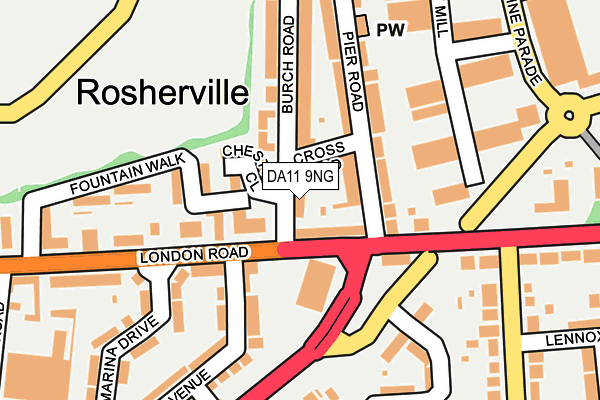 DA11 9NG map - OS OpenMap – Local (Ordnance Survey)