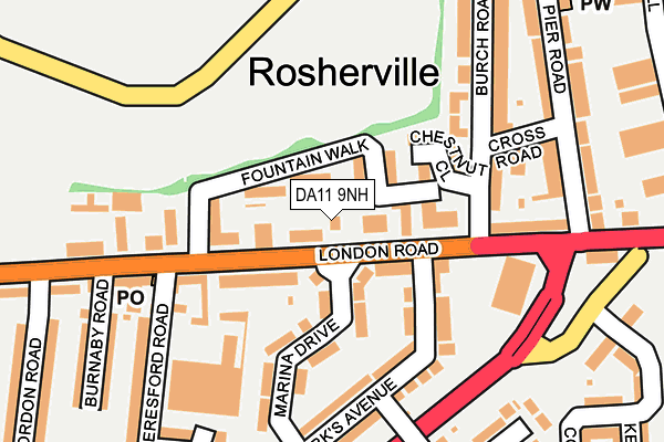 DA11 9NH map - OS OpenMap – Local (Ordnance Survey)