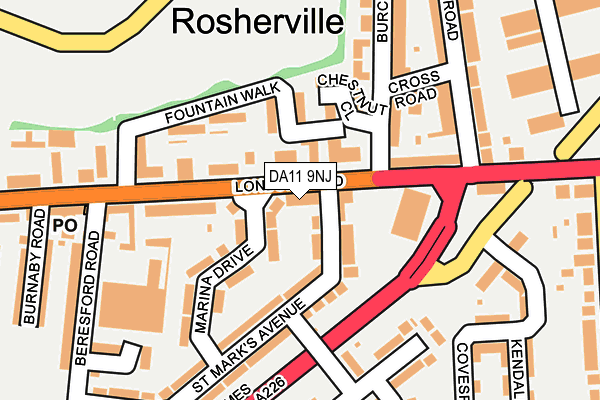 DA11 9NJ map - OS OpenMap – Local (Ordnance Survey)