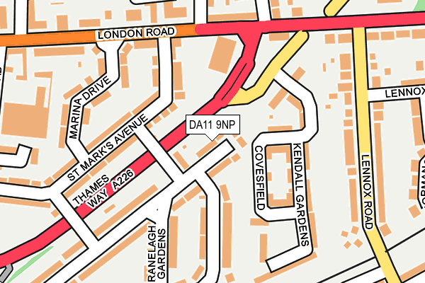 DA11 9NP map - OS OpenMap – Local (Ordnance Survey)