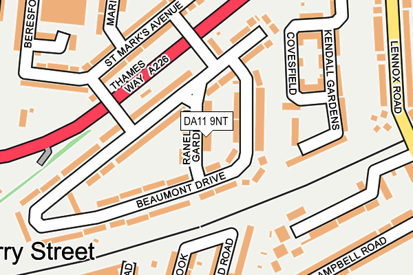 DA11 9NT map - OS OpenMap – Local (Ordnance Survey)