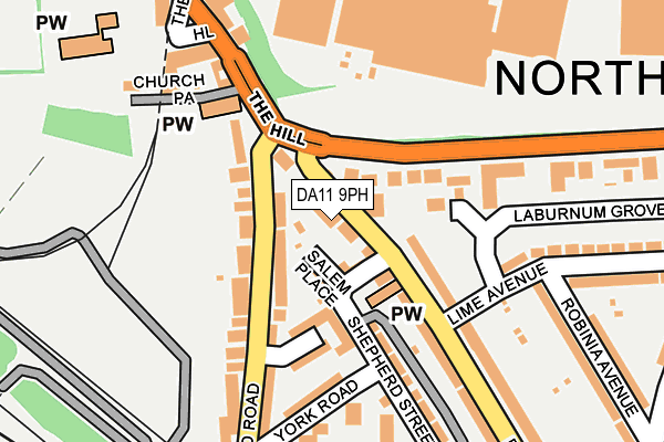 DA11 9PH map - OS OpenMap – Local (Ordnance Survey)
