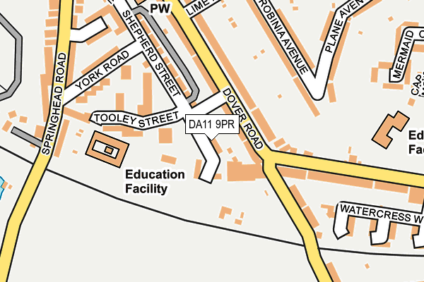 DA11 9PR map - OS OpenMap – Local (Ordnance Survey)