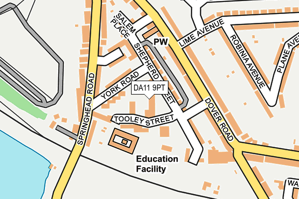 DA11 9PT map - OS OpenMap – Local (Ordnance Survey)