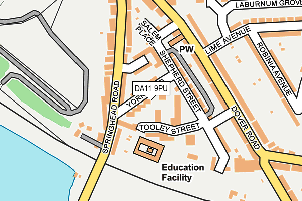 DA11 9PU map - OS OpenMap – Local (Ordnance Survey)