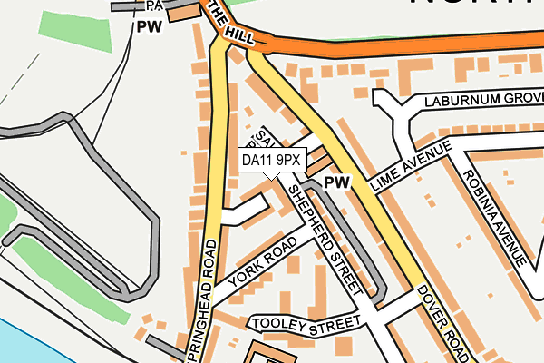 DA11 9PX map - OS OpenMap – Local (Ordnance Survey)
