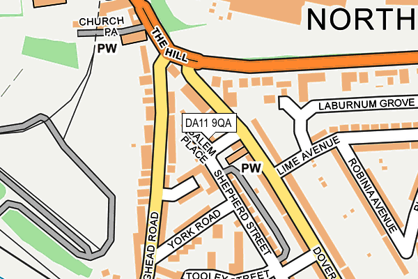 DA11 9QA map - OS OpenMap – Local (Ordnance Survey)