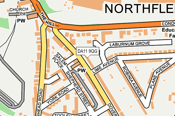 DA11 9QG map - OS OpenMap – Local (Ordnance Survey)