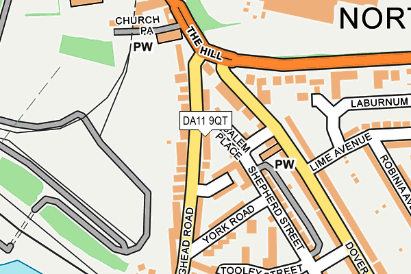 DA11 9QT map - OS OpenMap – Local (Ordnance Survey)
