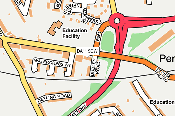 DA11 9QW map - OS OpenMap – Local (Ordnance Survey)