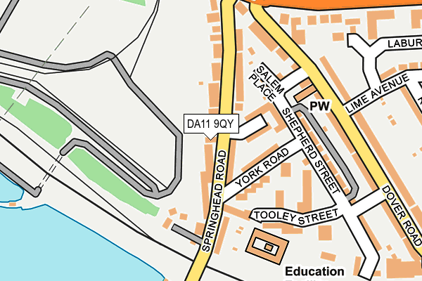 DA11 9QY map - OS OpenMap – Local (Ordnance Survey)