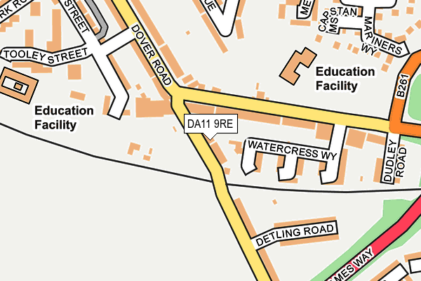DA11 9RE map - OS OpenMap – Local (Ordnance Survey)
