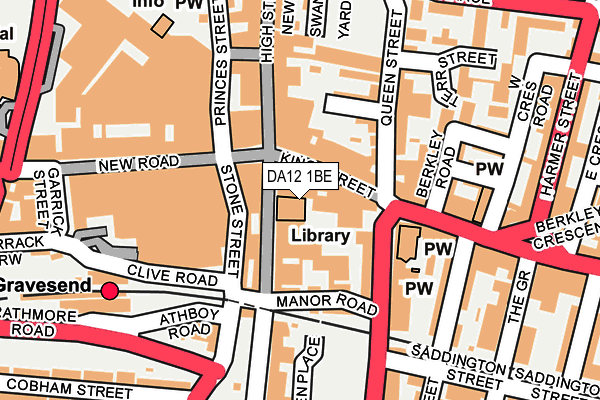DA12 1BE map - OS OpenMap – Local (Ordnance Survey)