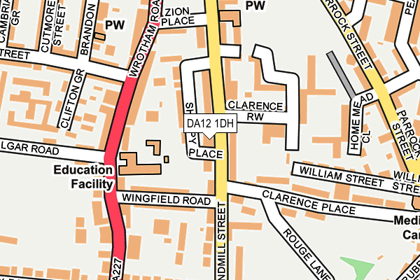 DA12 1DH map - OS OpenMap – Local (Ordnance Survey)