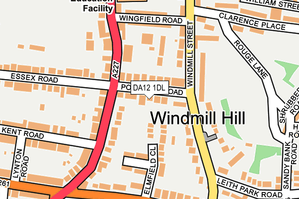 DA12 1DL map - OS OpenMap – Local (Ordnance Survey)