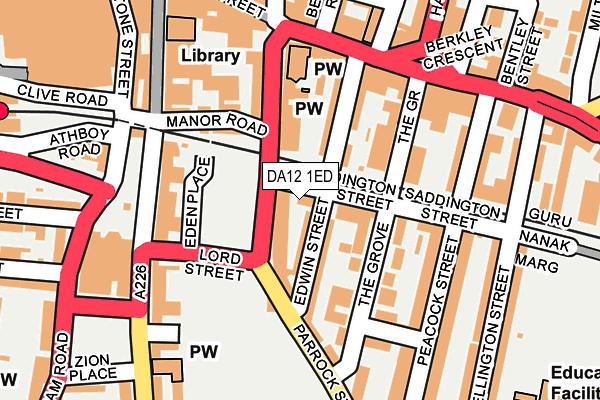 DA12 1ED map - OS OpenMap – Local (Ordnance Survey)