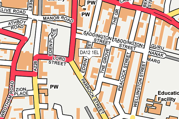 DA12 1EL map - OS OpenMap – Local (Ordnance Survey)