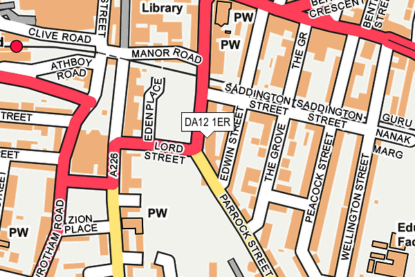 DA12 1ER map - OS OpenMap – Local (Ordnance Survey)