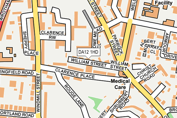 DA12 1HD map - OS OpenMap – Local (Ordnance Survey)