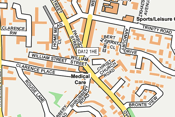 DA12 1HE map - OS OpenMap – Local (Ordnance Survey)