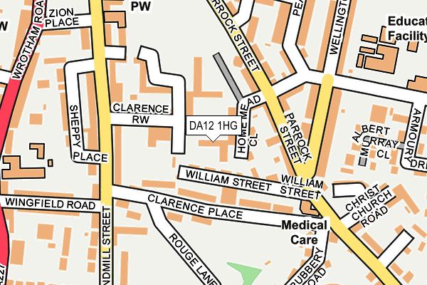 DA12 1HG map - OS OpenMap – Local (Ordnance Survey)