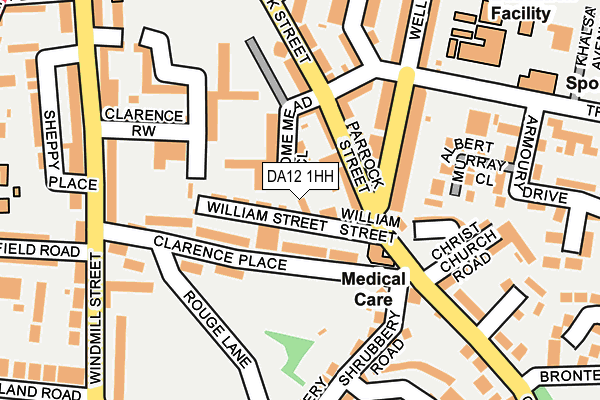 DA12 1HH map - OS OpenMap – Local (Ordnance Survey)