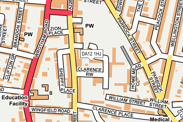 DA12 1HJ map - OS OpenMap – Local (Ordnance Survey)