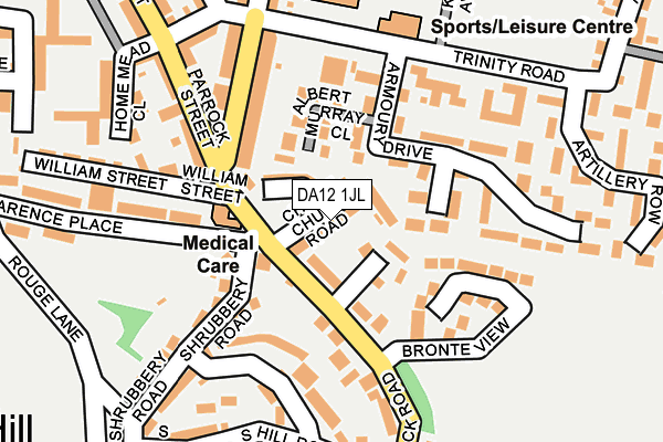 DA12 1JL map - OS OpenMap – Local (Ordnance Survey)