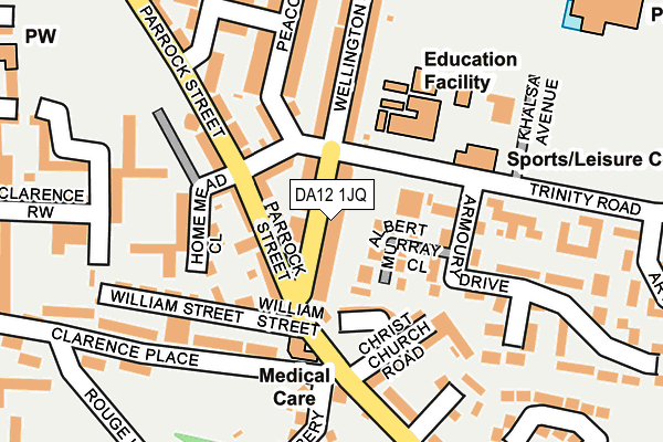 DA12 1JQ map - OS OpenMap – Local (Ordnance Survey)