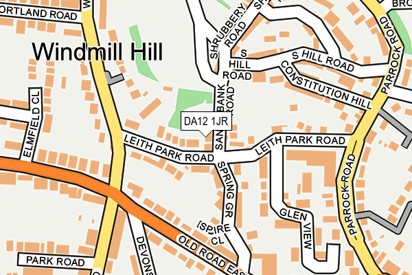 DA12 1JR map - OS OpenMap – Local (Ordnance Survey)
