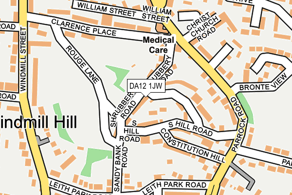 DA12 1JW map - OS OpenMap – Local (Ordnance Survey)
