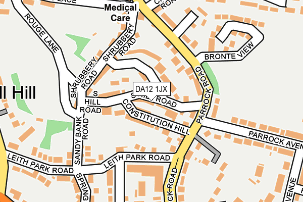 DA12 1JX map - OS OpenMap – Local (Ordnance Survey)