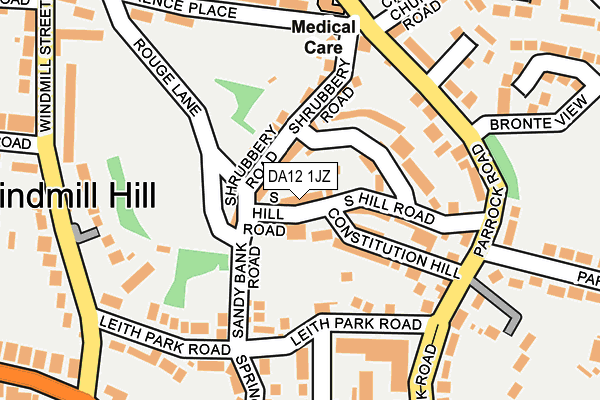 DA12 1JZ map - OS OpenMap – Local (Ordnance Survey)