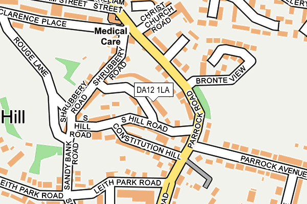 DA12 1LA map - OS OpenMap – Local (Ordnance Survey)