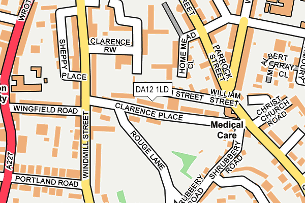 DA12 1LD map - OS OpenMap – Local (Ordnance Survey)