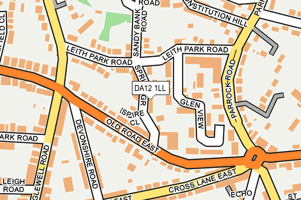 DA12 1LL map - OS OpenMap – Local (Ordnance Survey)