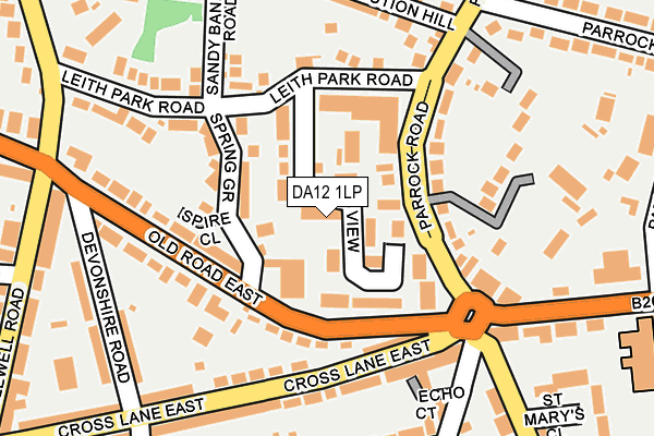 DA12 1LP map - OS OpenMap – Local (Ordnance Survey)