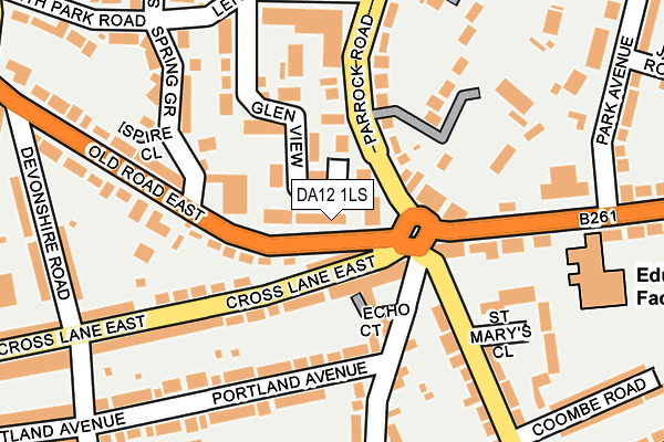 DA12 1LS map - OS OpenMap – Local (Ordnance Survey)