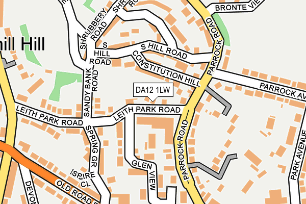 DA12 1LW map - OS OpenMap – Local (Ordnance Survey)