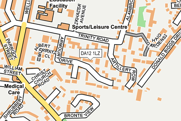 DA12 1LZ map - OS OpenMap – Local (Ordnance Survey)