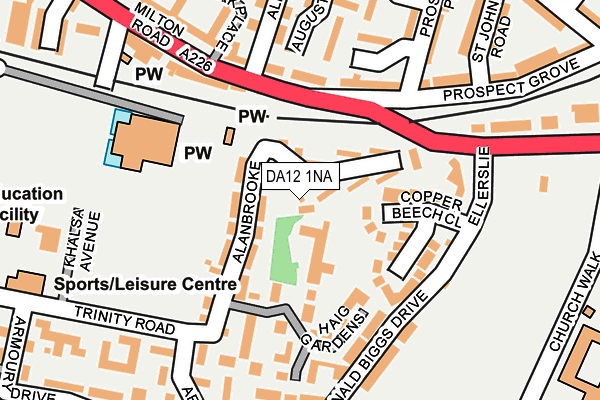 DA12 1NA map - OS OpenMap – Local (Ordnance Survey)