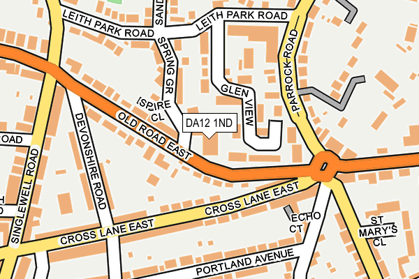 DA12 1ND map - OS OpenMap – Local (Ordnance Survey)