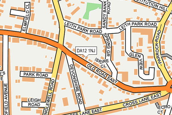 DA12 1NJ map - OS OpenMap – Local (Ordnance Survey)