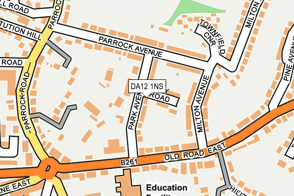 DA12 1NS map - OS OpenMap – Local (Ordnance Survey)