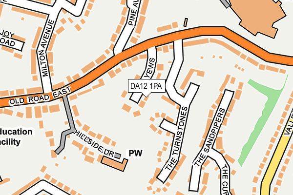 DA12 1PA map - OS OpenMap – Local (Ordnance Survey)