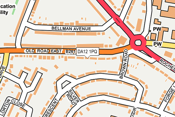DA12 1PQ map - OS OpenMap – Local (Ordnance Survey)
